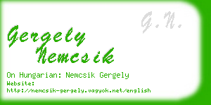 gergely nemcsik business card